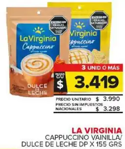 Carrefour Maxi La virginia cappuccino vainilla/ dulce de leche dp oferta
