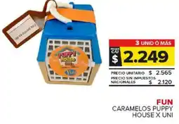 Carrefour Maxi Fun caramelos puppy house oferta
