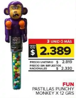 Carrefour Maxi Fun pastillas punchy monkey oferta