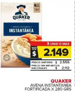 Carrefour Maxi Quaker instantanea fortificada oferta