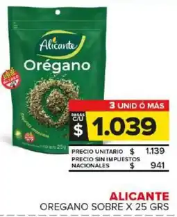 Carrefour Maxi Alicante oregano sobre oferta