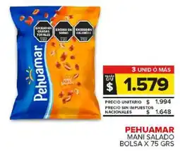 Carrefour Maxi Pehuamar mani salado bolsa oferta