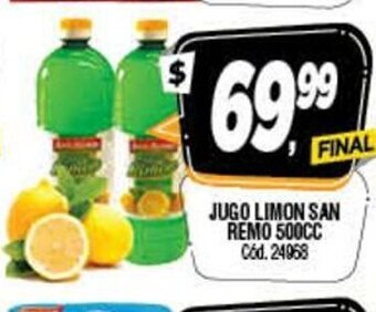 Supermercados Yaguar Jugo Limon San Remo 500cc oferta