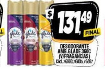 Supermercados Yaguar Desodorante Amb.Glade 360C (V/Fragancias) oferta