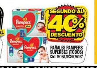Supermercados Yaguar Pañales Pampers Supersec (Todos) oferta
