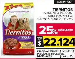 Carrefour Maxi Tiernitos alimento perros adultos selec. carnes bonus oferta