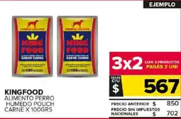 Carrefour Maxi King food alimento perro humedo pouch carne oferta