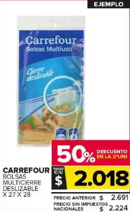 Carrefour Maxi Carrefour bolsas multicierre deslizable oferta