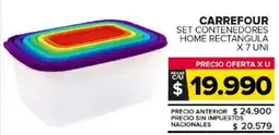 Carrefour Maxi Carrefour set contenedores home rectangula oferta