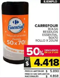 Carrefour Maxi Essential carrefour bolsa residuos oferta