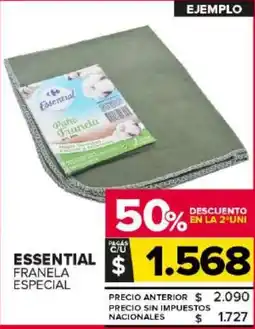 Carrefour Maxi Essential franela especial oferta