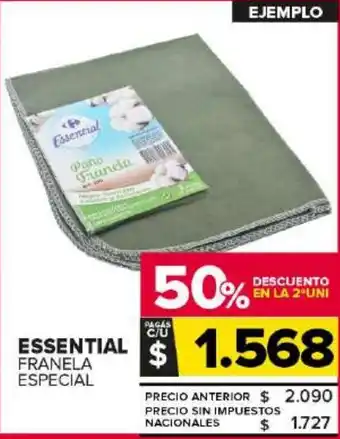 Carrefour Maxi Essential franela especial oferta