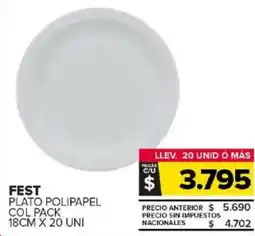 Carrefour Maxi Fest plato polipapel col pack oferta