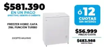 Supermayorista Vital Freezer horiz. gafa función turbo oferta