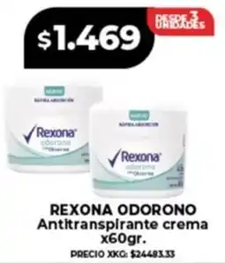 Supermayorista Vital Rexona odorono antitranspirante crema oferta