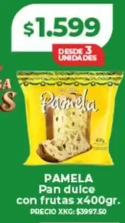 Supermayorista Vital Pamela pan dulce con frutas oferta