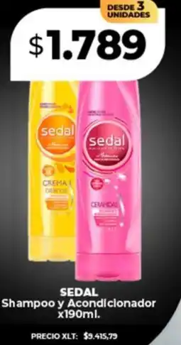 Supermayorista Vital Sedal shampoo y acondicionador oferta