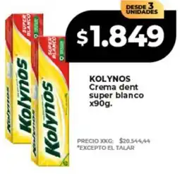 Supermayorista Vital Kolynos crema dent super blanco oferta