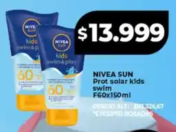 Supermayorista Vital Nivea sun prot solar kids swim F60 oferta