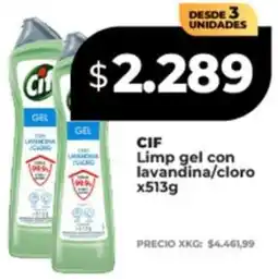 Supermayorista Vital Cif limp gel con lavandina/cloro oferta