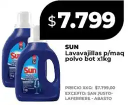 Supermayorista Vital Sun lavavajillas p/maq polvo bot oferta