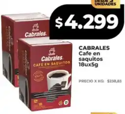 Supermayorista Vital Cabrales cafe en saquitos oferta