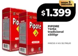 Supermayorista Vital Pipore yerba tradicional oferta