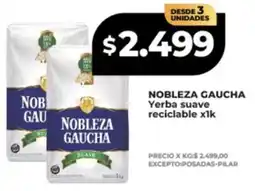 Supermayorista Vital Nobleza gaucha yerba suave reciclable oferta