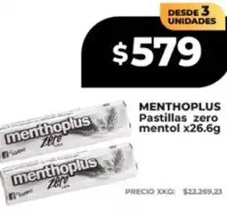 Supermayorista Vital Menthoplus pastillas zero mentol oferta