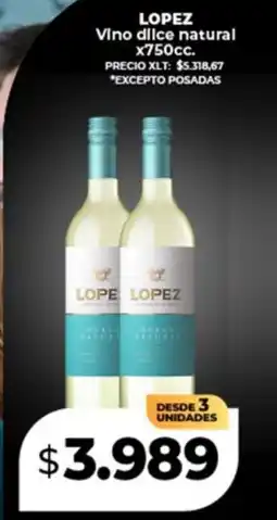 Supermayorista Vital Lopez vino dilce natural oferta
