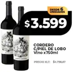 Supermayorista Vital Cordero c/piel de lobo vino oferta
