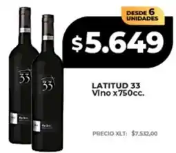 Supermayorista Vital Latitud 33 vino oferta