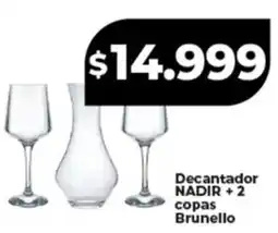 Supermayorista Vital Decantador nadir +2 copas brunello oferta