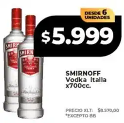 Supermayorista Vital Smirnoff vodka italla oferta