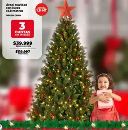 Supermayorista Vital Árbol navidad con luces oferta