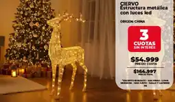 Supermayorista Vital Ciervo estructura metálica con luces led oferta
