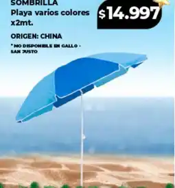 Supermayorista Vital Sombrilla playa varios colores oferta