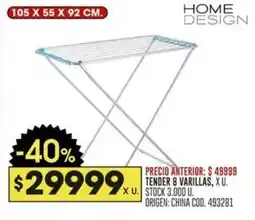 Coto Home design tender 8 varillas oferta