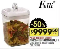 Coto Felli frasco acrilico rectangular oferta