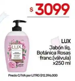 Nini Mayorista Lux jabón líq. botánica rosas franc oferta
