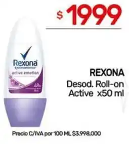 Nini Mayorista Rexona desod. roll-on active oferta