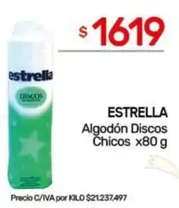 Nini Mayorista Estrella algodón discos chicos oferta
