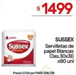 Nini Mayorista Sussex servilletas de papel blancas clas. oferta
