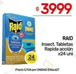 Nini Mayorista Raid insect. tabletas rapida acción oferta
