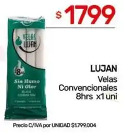 Nini Mayorista Lujan velas convencionales 8hrs oferta