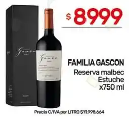 Nini Mayorista Familia gascon reserva malbec oferta