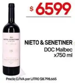 Nini Mayorista Nieto & senetiner doc malbec oferta