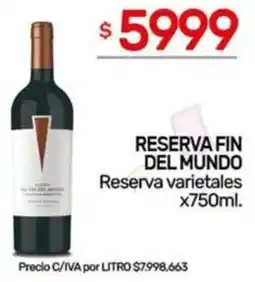Nini Mayorista Reserva fin del mundo reserva varietales oferta