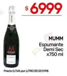 Nini Mayorista Mumm espumante demi sec oferta