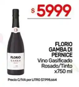 Nini Mayorista Florio gamba di pernice vino gasificado rosado/tinto oferta